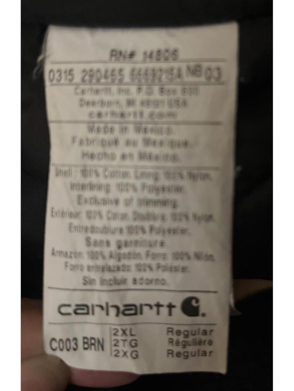 Carhartt Brown Jacket RN# 14806 Men's 2XL Excellent - Picture 8 of 12